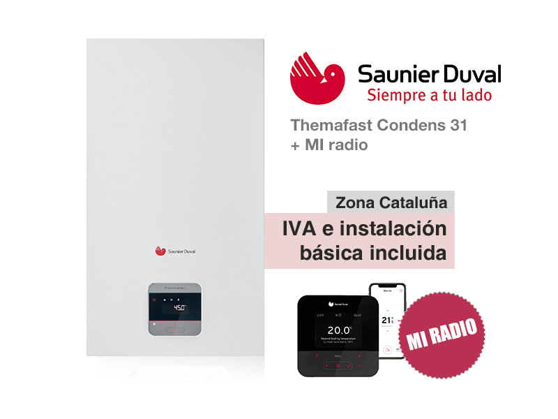 Caldera Saunier Duval Thema Condens 31 con MiSet radio o cableado